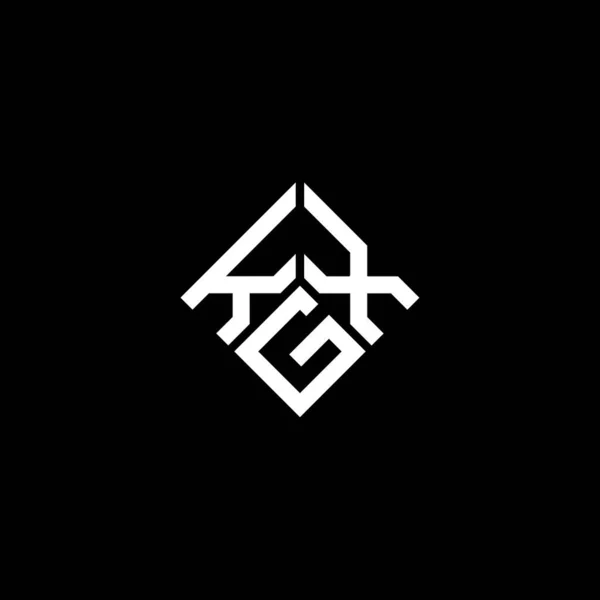 Kgx Logo Ontwerp Zwarte Achtergrond Kgx Creatieve Initialen Letter Logo — Stockvector
