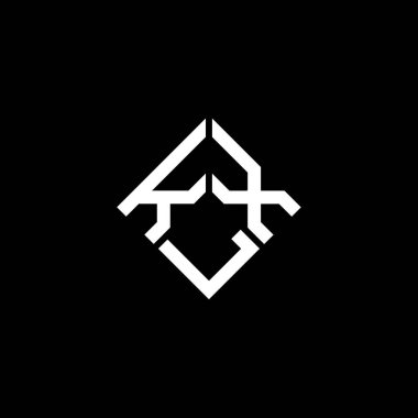 Siyah arkaplanda KLX harf logosu tasarımı. KLX yaratıcı harflerin baş harfleri logo kavramı. KLX harf tasarımı.