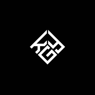 Siyah arkaplanda KGY harf logosu tasarımı. KGY yaratıcı harflerin baş harfleri logo kavramı. KGY harf tasarımı.