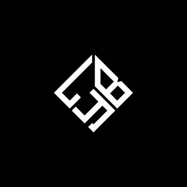 LYB harfi logo tasarımı siyah arka planda. LYB yaratıcı harflerin baş harfleri logo kavramı. LYB harf tasarımı.