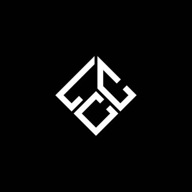LCC harf logo tasarımı siyah arkaplan üzerine. LCC yaratıcı harflerin baş harfleri logo kavramı. LCC harf tasarımı.