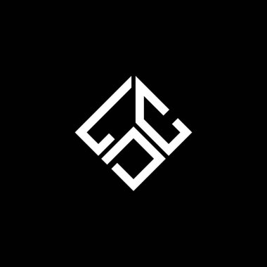 LDC harf logosu tasarımı siyah arka planda. LDC yaratıcı harflerin baş harfleri logo kavramı. LDC harf tasarımı.
