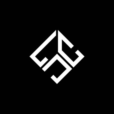 LJC harf logosu tasarımı siyah arka planda. LJC yaratıcı harflerin baş harfleri logo kavramı. LJC harf tasarımı.