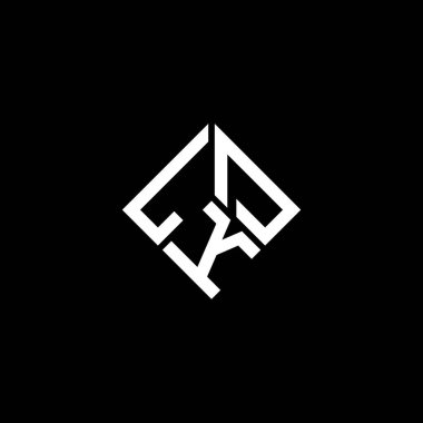 LKD harf logo tasarımı siyah arkaplan üzerine. LKD yaratıcı harflerin baş harfleri logo kavramı. LKD harf tasarımı.