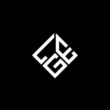 LGE harfi logo tasarımı siyah arka planda. LGE yaratıcı harflerin baş harfleri logo kavramı. LGE harf tasarımı.