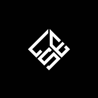 LSE harfi logo tasarımı siyah arka planda. LSE yaratıcı harflerin baş harfleri logo kavramı. LSE harf tasarımı.