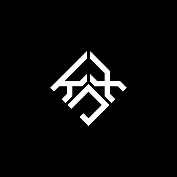 Diseño Del Logotipo Letra Kjx Sobre Fondo Negro Kjx Iniciales — Archivo Imágenes Vectoriales