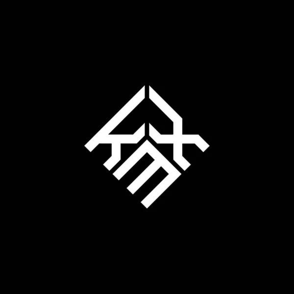 Σχεδιασμός Λογότυπου Γραμμάτων Kmx Μαύρο Φόντο Δημιουργικά Αρχικά Kmx Έννοια — Διανυσματικό Αρχείο