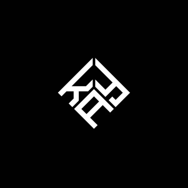 Kay Design Logotipo Carta Fundo Preto Kay Criativo Iniciais Conceito —  Vetores de Stock