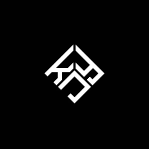 Kjy Letter Logo Design Black Background Kjy Creative Initials Letter — Stock Vector