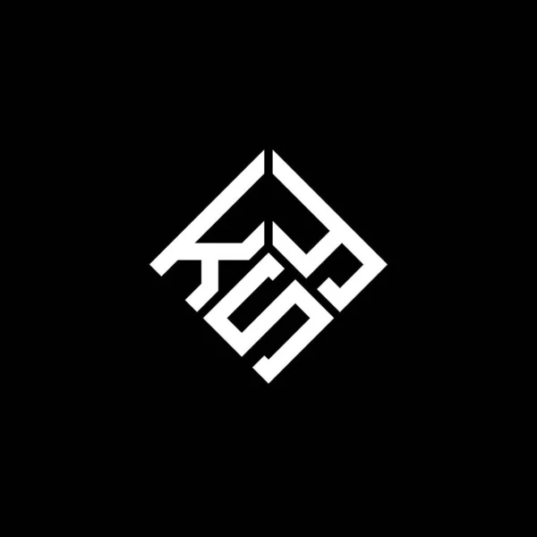 Ksy Carta Logotipo Design Fundo Preto Ksy Iniciais Criativas Conceito — Vetor de Stock