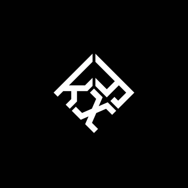 Kxy Lettre Logo Design Sur Fond Noir Kxy Initiales Créatives — Image vectorielle
