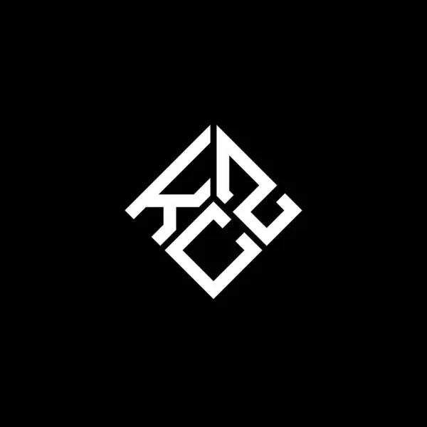 Σχεδιασμός Λογότυπου Γραμμάτων Kcz Μαύρο Φόντο Kcz Δημιουργική Αρχικά Γράμμα — Διανυσματικό Αρχείο