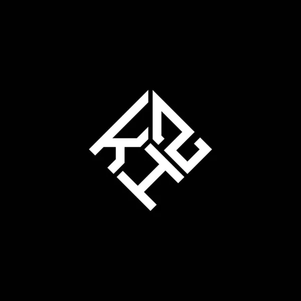 Σχεδιασμός Λογότυπου Γραμμάτων Khz Μαύρο Φόντο Khz Δημιουργική Αρχικά Γράμμα — Διανυσματικό Αρχείο