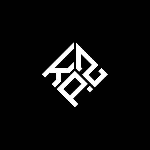 Kpz Letter Logo Design Black Background Kpz Creative Initials Letter — Stock Vector