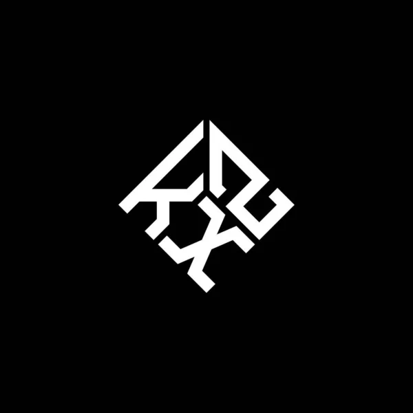 Design Logo Literei Kxz Fundal Negru Kxz Creativ Iniţiale Litera — Vector de stoc