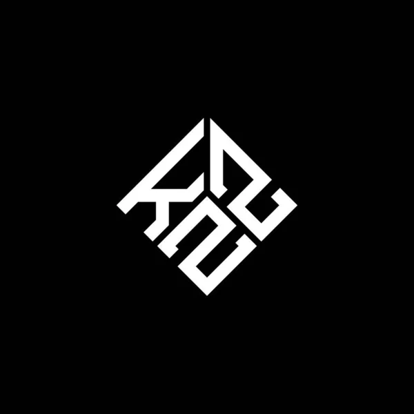 Kzz Logo Ontwerp Zwarte Achtergrond Kzz Creatieve Initialen Letterlogo Concept — Stockvector