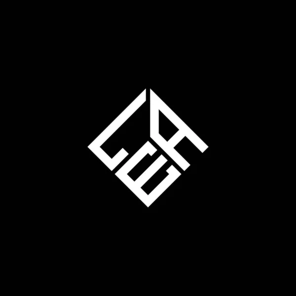Lea Brev Logotyp Design Svart Bakgrund Lea Kreativa Initialer Brev — Stock vektor