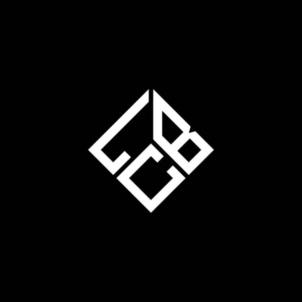 Diseño Del Logotipo Letra Lcb Sobre Fondo Negro Lcb Iniciales — Archivo Imágenes Vectoriales