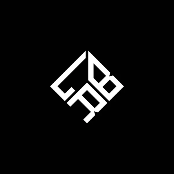 Diseño Del Logotipo Letra Lrb Sobre Fondo Negro Lrb Iniciales — Vector de stock