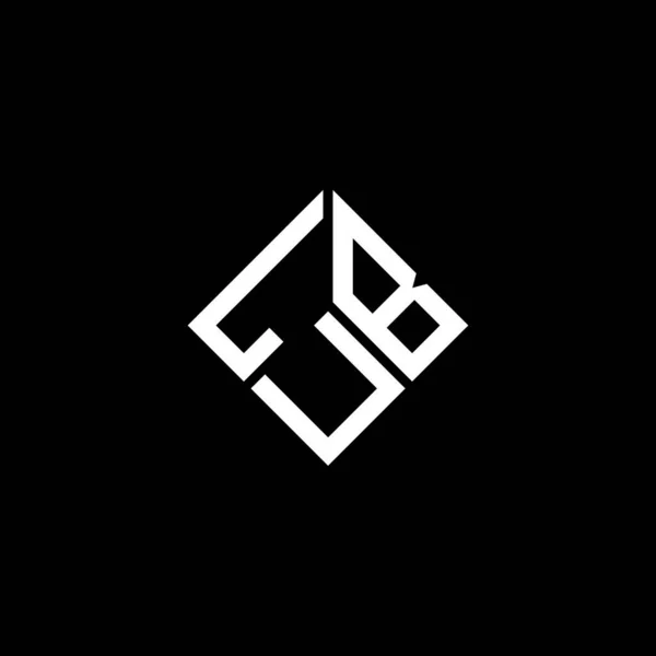 Siyah Arka Planda Lub Harfi Logo Tasarımı Lub Yaratıcı Harflerin — Stok Vektör