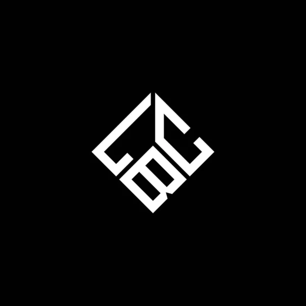 Diseño Del Logotipo Letra Lbc Sobre Fondo Negro Lbc Iniciales — Vector de stock