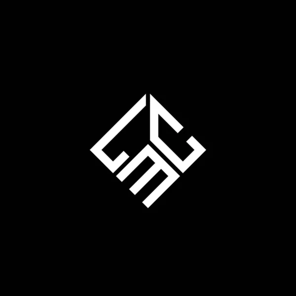 Diseño Del Logotipo Letra Lmc Sobre Fondo Negro Lmc Iniciales — Vector de stock