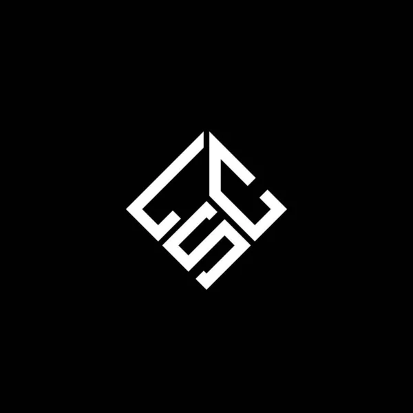Lsc Σχέδιο Λογότυπο Επιστολή Μαύρο Φόντο Lsc Δημιουργική Αρχικά Γράμμα — Διανυσματικό Αρχείο
