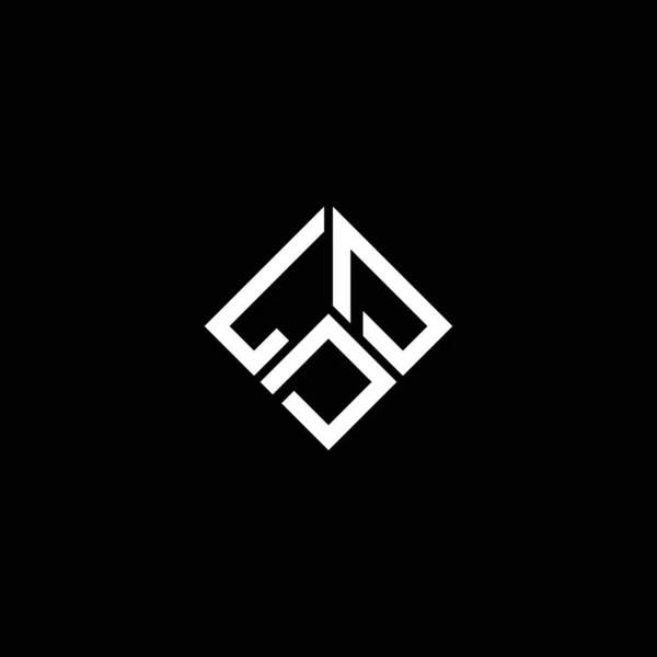 Ldd Letter Logo Design Black Background Ldd Creative Initials Letter — Stock Vector