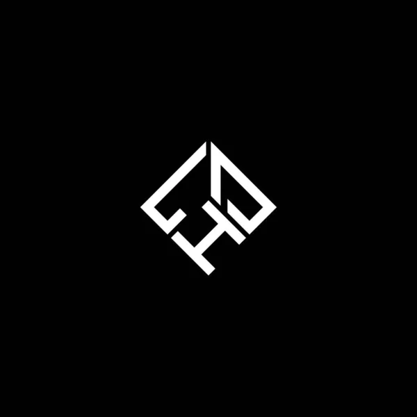 Projekt Logo Litery Lhd Czarnym Tle Lhd Twórcze Inicjały Litera — Wektor stockowy