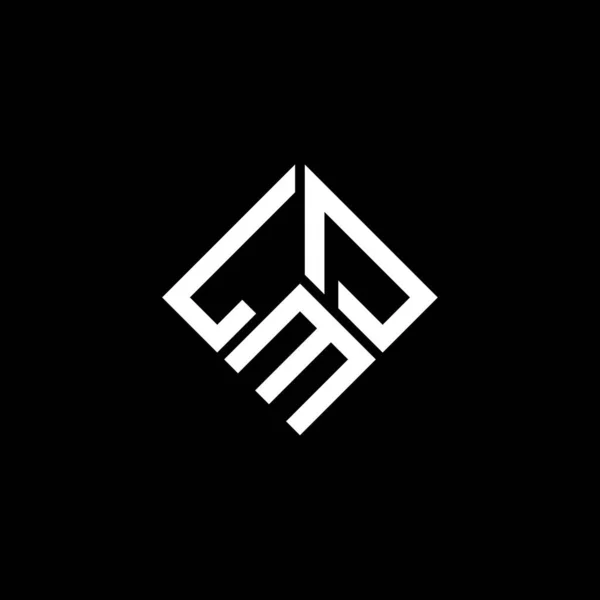 Diseño Del Logotipo Letra Lmd Sobre Fondo Negro Lmd Iniciales — Archivo Imágenes Vectoriales
