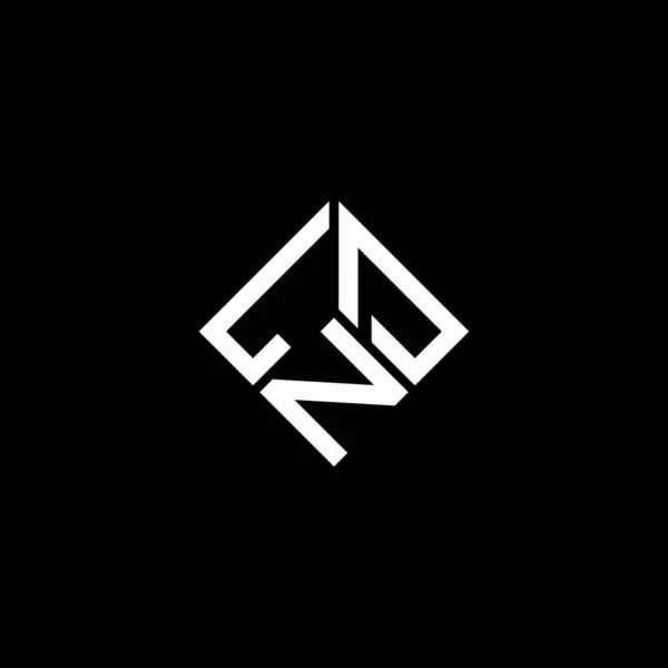 ブラックを基調としたLndレターロゴデザイン 創造的なイニシャルの手紙のロゴの概念 Lnd文字デザイン — ストックベクタ
