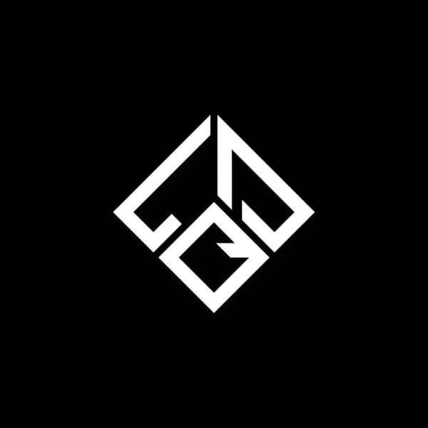 Diseño Del Logotipo Letra Lqd Sobre Fondo Negro Lqd Iniciales — Vector de stock