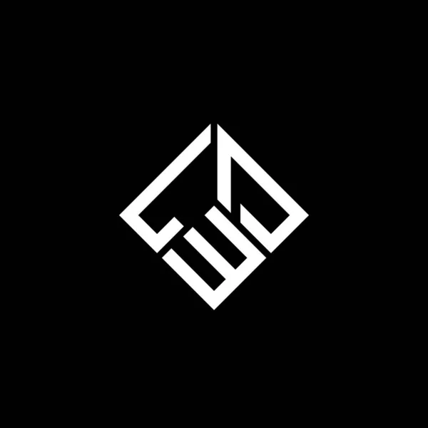 Lwd Lettera Logo Design Sfondo Nero Lwd Creativo Iniziali Lettera — Vettoriale Stock