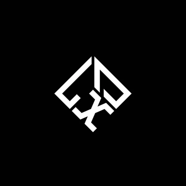 Lxd Letter Logo Design Black Background Lxd Creative Initials Letter — Stock Vector