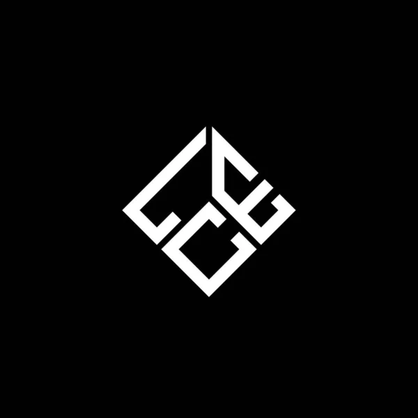 Projekt Logo Litery Lce Czarnym Tle Lce Twórcze Inicjały Koncepcja — Wektor stockowy
