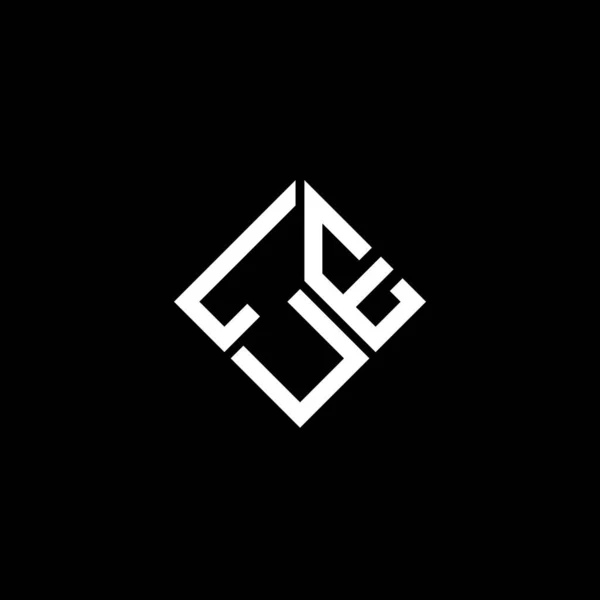 Дизайн Логотипа Lue Черном Фоне Концепция Логотипа Буквенными Инициалами Lue — стоковый вектор