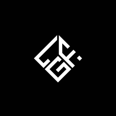 LGF harf logosu tasarımı siyah arka planda. LGF yaratıcı harflerin baş harfleri logo kavramı. LGF harf tasarımı.