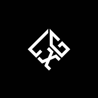 Siyah arkaplanda LXG harf logosu tasarımı. LXG yaratıcı harflerin baş harfleri logo kavramı. LXG harf tasarımı.