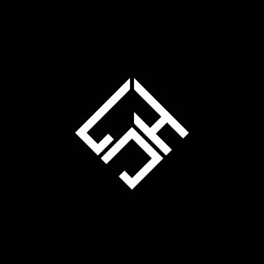 LJH harf logosu tasarımı siyah arka planda. LJH yaratıcı harflerin baş harfleri logo kavramı. LJH harf tasarımı.