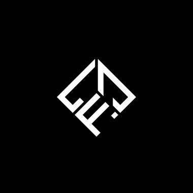 LFJ harf logosu tasarımı siyah arka planda. LFJ yaratıcı harflerin baş harfleri logo kavramı. LFJ harf tasarımı.