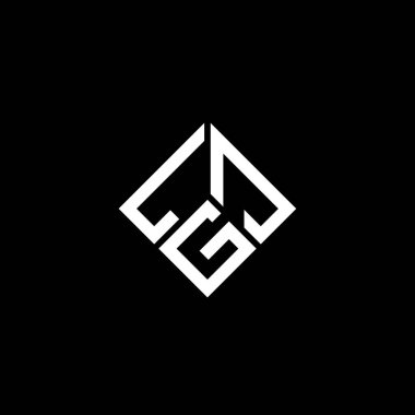 LGJ harf logosu tasarımı siyah arka planda. LGJ yaratıcı harflerin baş harfleri logo kavramı. LGJ harf tasarımı.