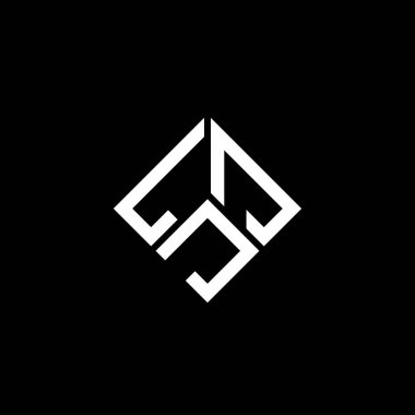 LJJ harf logosu tasarımı siyah arka planda. LJJ yaratıcı harflerin baş harfleri logo kavramı. LJJ harf tasarımı.