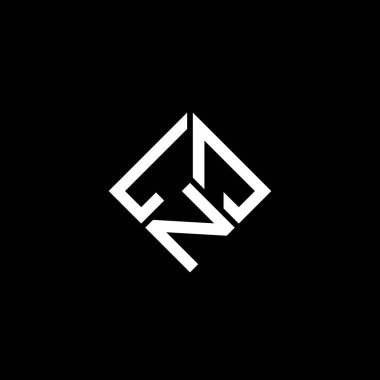 LNJ harf logosu tasarımı siyah arka planda. LNJ yaratıcı harflerin baş harfleri logo kavramı. LNJ harf tasarımı.