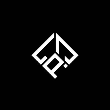 LPJ harf logosu tasarımı siyah arka planda. LPJ yaratıcı harflerin baş harfleri logo kavramı. LPJ harf tasarımı.
