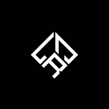 LRJ harf logosu tasarımı siyah arka planda. LRJ yaratıcı harflerin baş harfleri logo kavramı. LRJ harf tasarımı.