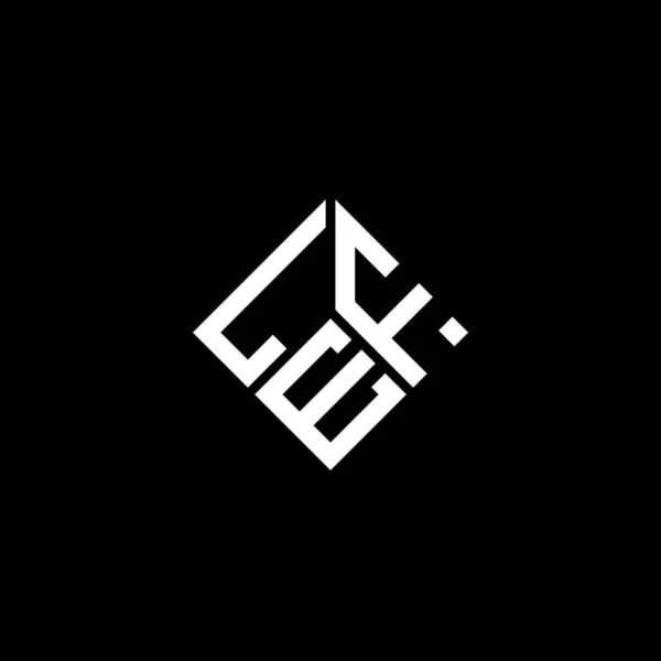 Σχεδιασμός Λογότυπου Γραμμάτων Lef Μαύρο Φόντο Lef Δημιουργική Αρχικά Γράμμα — Διανυσματικό Αρχείο