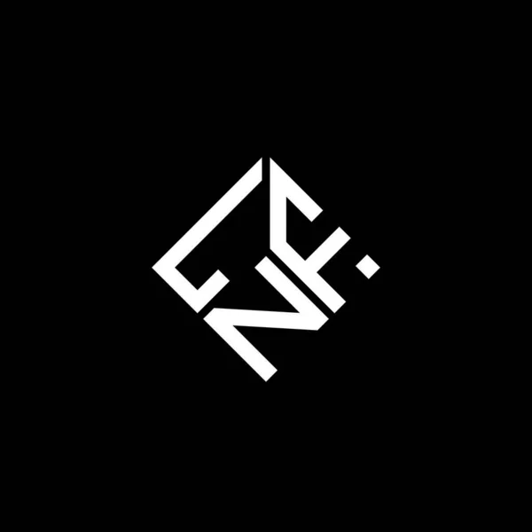 Lnf Letter Logo Design Black Background Lnf Creative Initials Letter — Stock Vector