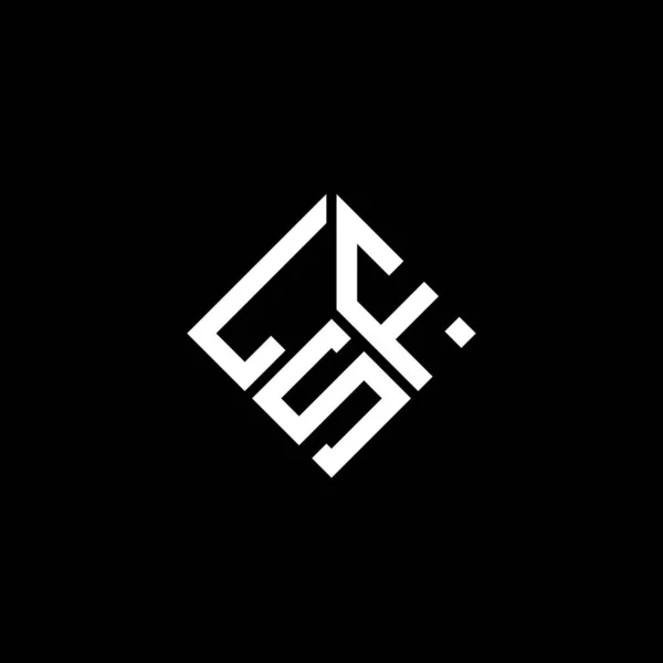 Design Logotipo Carta Lsf Fundo Preto Lsf Iniciais Criativas Conceito —  Vetores de Stock