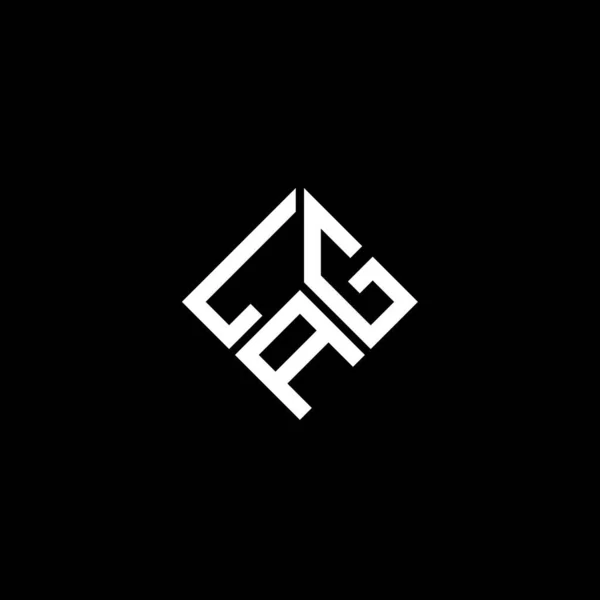 Lag Letter Logo Design Black Background Lag Creative Initials Letter — Stock Vector